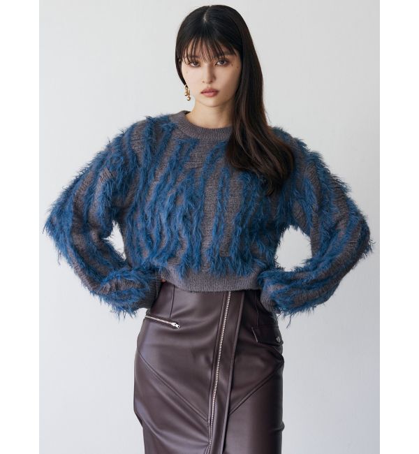 MURUA「バイカラーシャギーニット」|ニット・セーター|