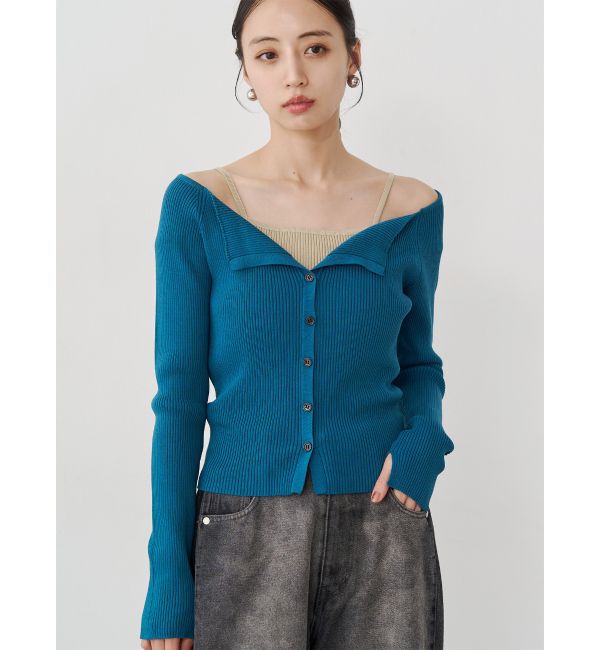 MURUA「キャミドッキングニット」|ニット・セーター|ブルー