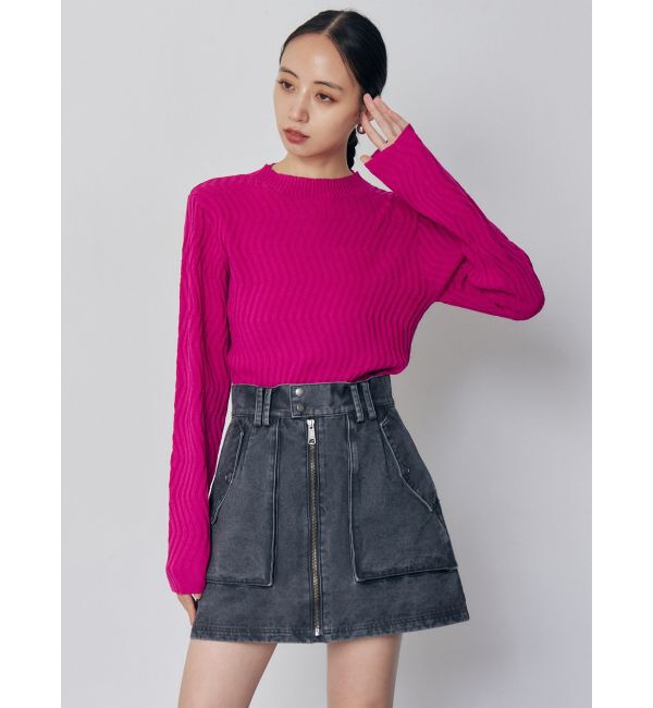 MURUA「フロントZIPアウトポケットミニスカート」|スカート|