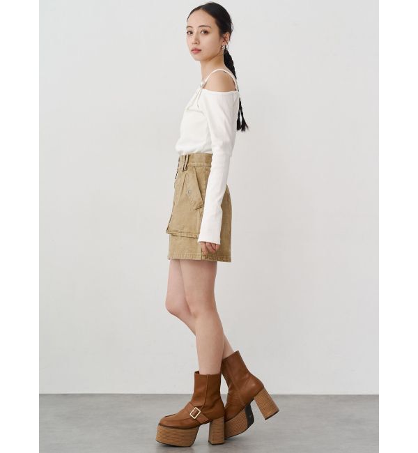 MURUA「フロントZIPアウトポケットミニスカート」|スカート|