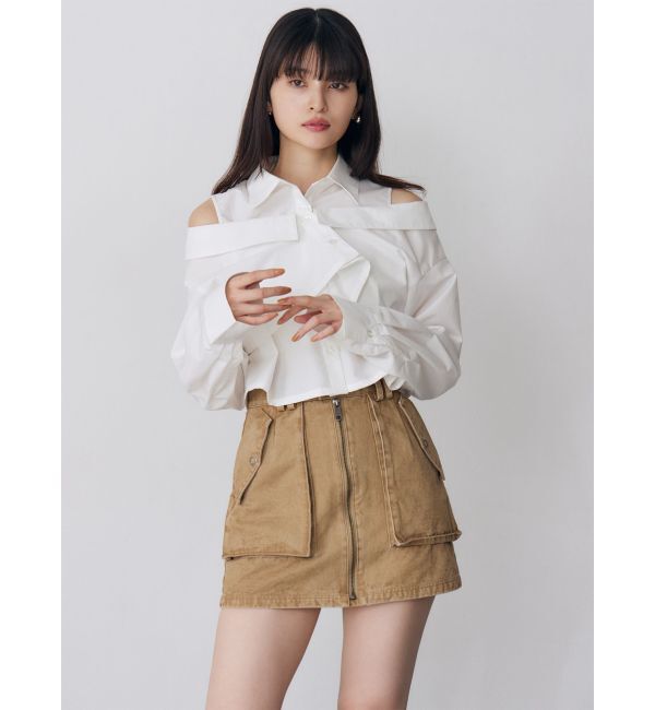 MURUA「フロントZIPアウトポケットミニスカート」|スカート|