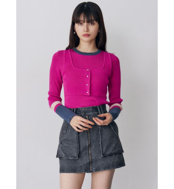 MURUA「フロントZIPアウトポケットミニスカート」|スカート|