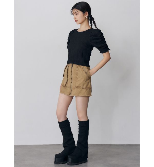 MURUA「フロントZIPアウトポケットミニスカート」|スカート|