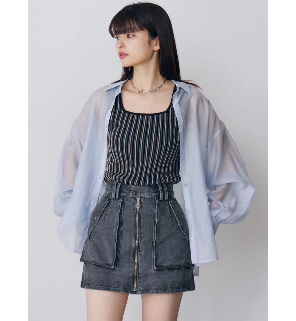 MURUA「フロントZIPアウトポケットミニスカート」|スカート|