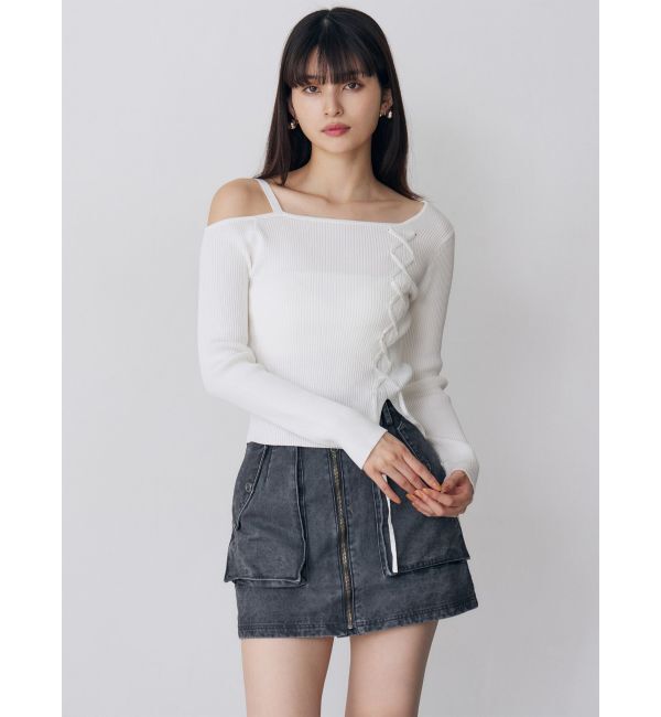 MURUA「フロントZIPアウトポケットミニスカート」|スカート|