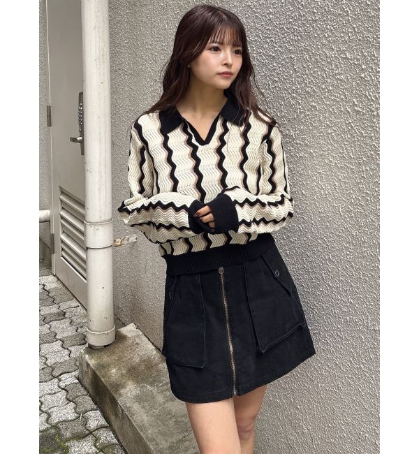 MURUA「フロントZIPアウトポケットミニスカート」|スカート|