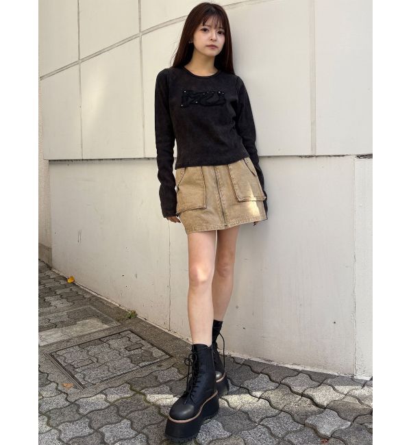 MURUA「フロントZIPアウトポケットミニスカート」|スカート|