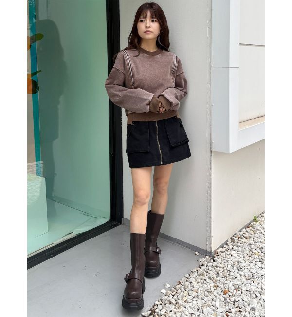 MURUA「フロントZIPアウトポケットミニスカート」|スカート|