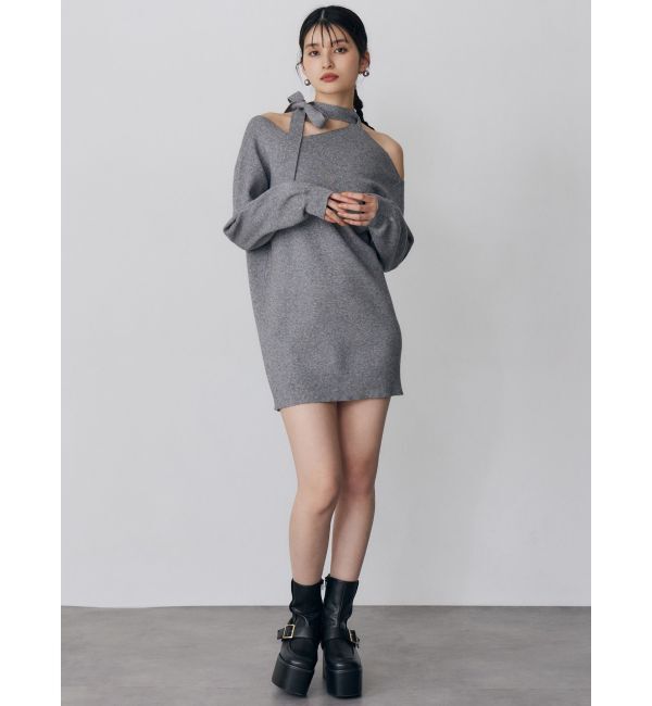 MURUA「アシメショルダーミニワンピース」|ワンピース|