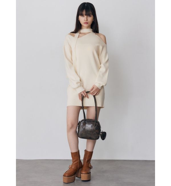 MURUA「アシメショルダーミニワンピース」|ワンピース|