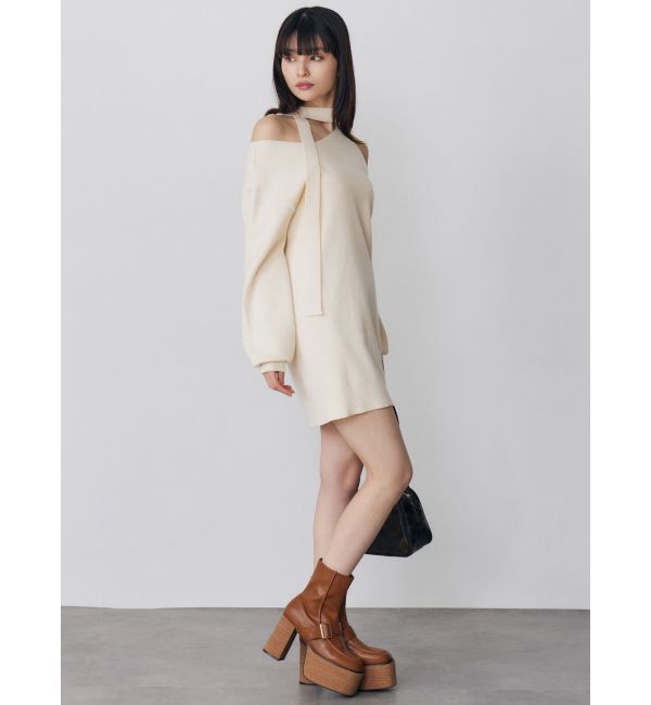 MURUA「アシメショルダーミニワンピース」|ワンピース|