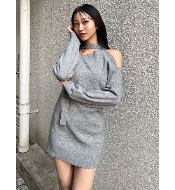 MURUA「アシメショルダーミニワンピース」|ワンピース|