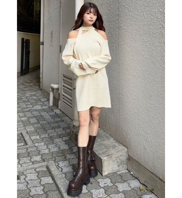 MURUA「アシメショルダーミニワンピース」|ワンピース|