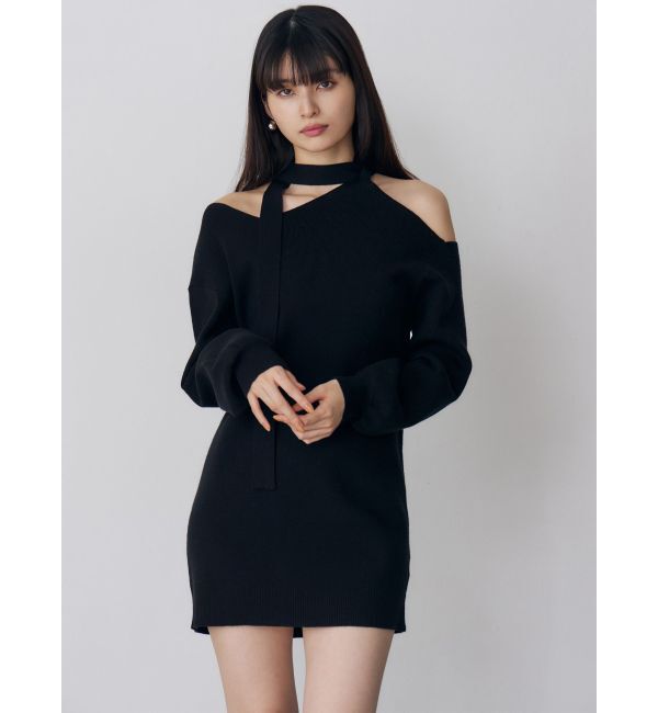 MURUA「アシメショルダーミニワンピース」|ワンピース|