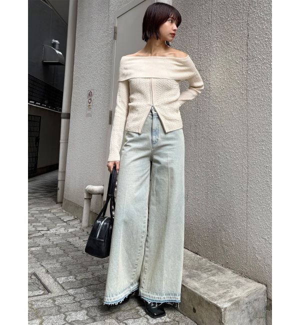 MURUA「オフショルダーケーブルニット」|ニット・セーター|