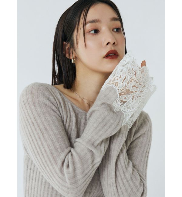 レースドッキングリブニットワンピース（LAGUNAMOON）｜ルミネの