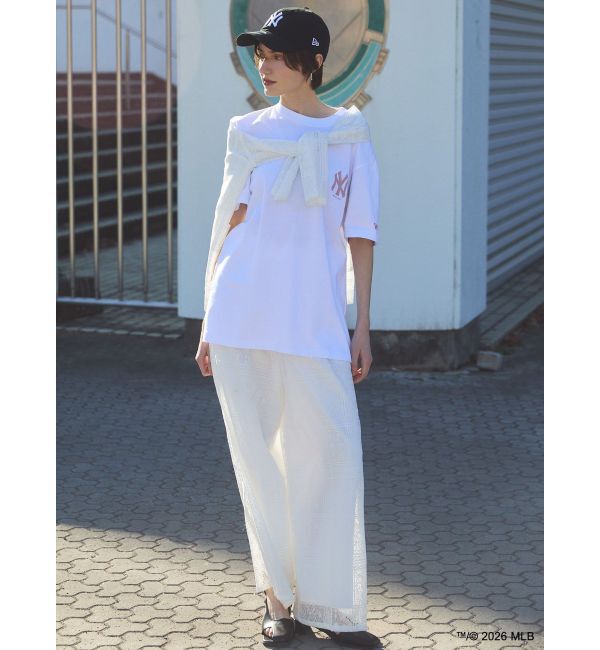 LAGUNAMOON「タイルパターンレースダブルジャケット」|テーラードジャケット|