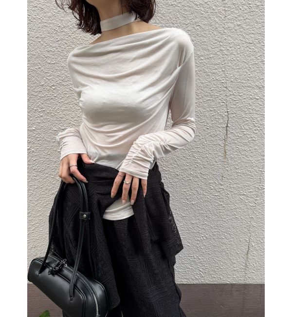 LAGUNAMOON「タイルパターンレースダブルジャケット」|テーラードジャケット|