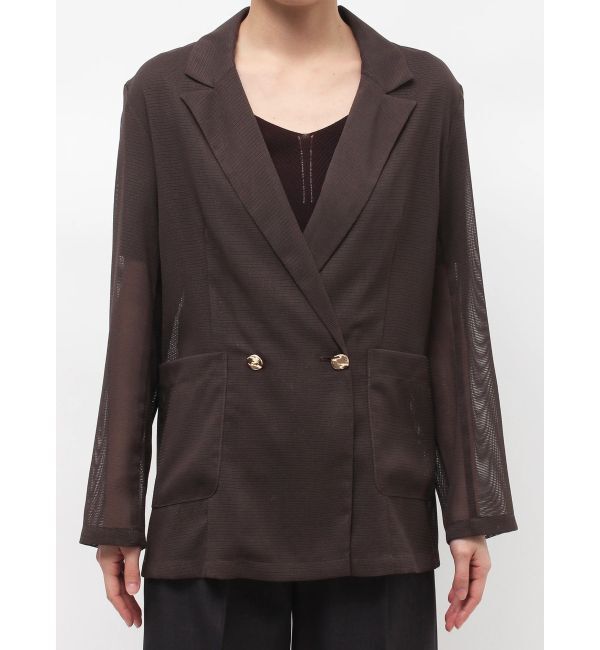 LAGUNAMOON「メッシュダブルテーラードジャケット」|テーラードジャケット|