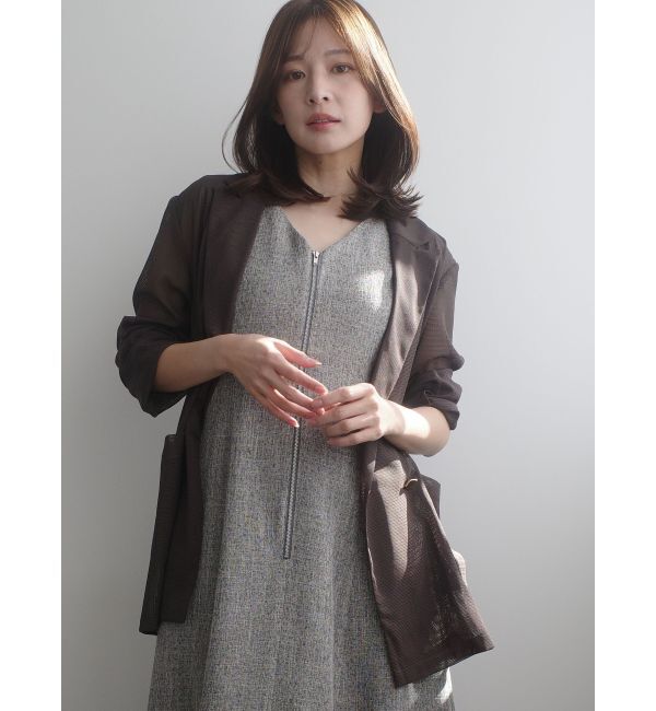 LAGUNAMOON「メッシュダブルテーラードジャケット」|テーラードジャケット|ブラウン