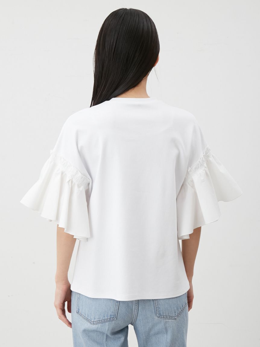 Mila Owen「スリーブデザインカットドッキングトップス」|Tシャツ・カットソー|