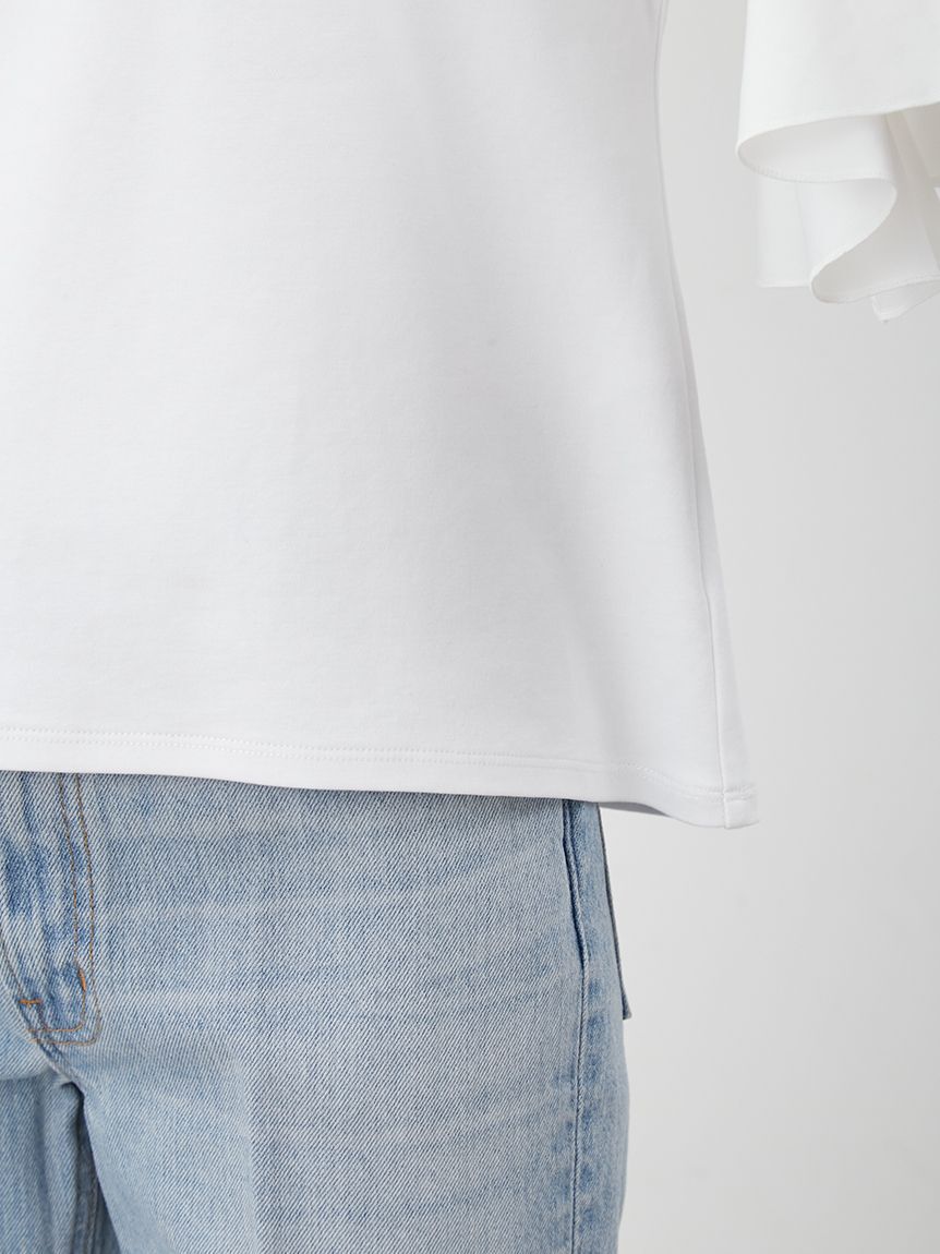 Mila Owen「スリーブデザインカットドッキングトップス」|Tシャツ・カットソー|