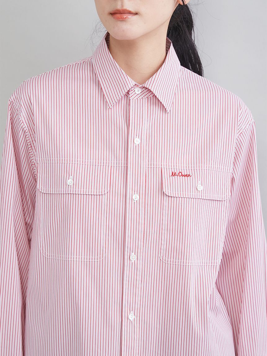 Mila Owen「スカーフ付きストライプワークシャツ」|シャツ・ブラウス|