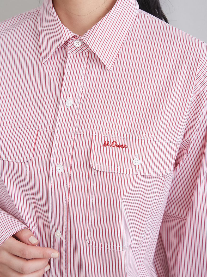 Mila Owen「スカーフ付きストライプワークシャツ」|シャツ・ブラウス|