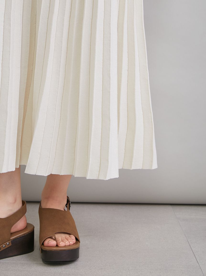 Mila Owen「ニットプリーツスカート」|スカート|