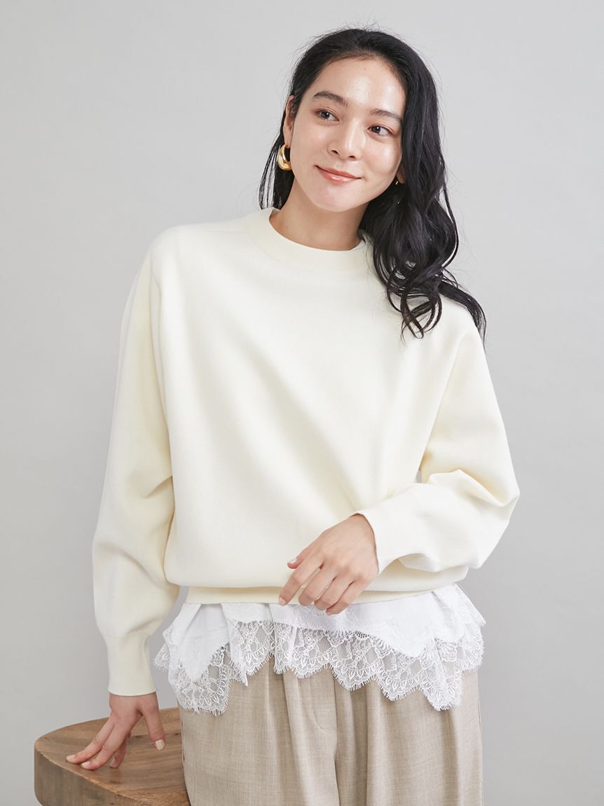 Mila Owen「レースヘムレイヤードニット」|ニット・セーター|IVR