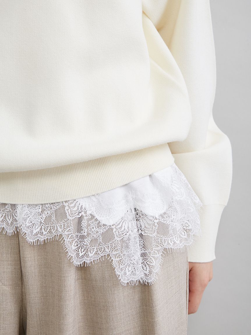 Mila Owen「レースヘムレイヤードニット」|ニット・セーター|