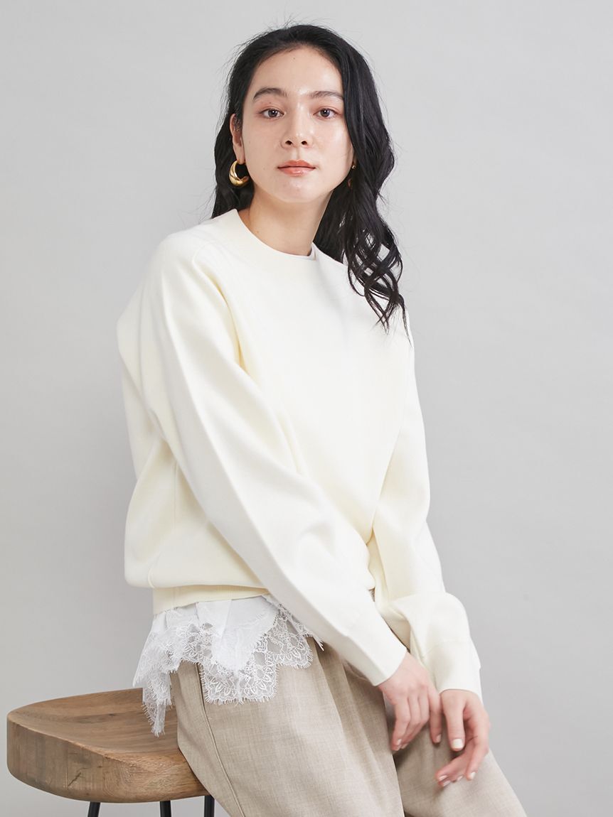 Mila Owen「レースヘムレイヤードニット」|ニット・セーター|
