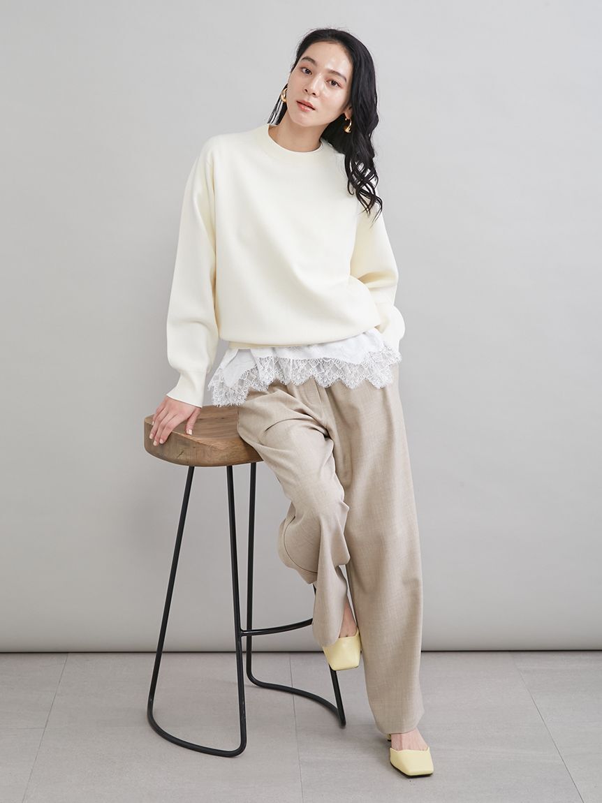 Mila Owen「レースヘムレイヤードニット」|ニット・セーター|