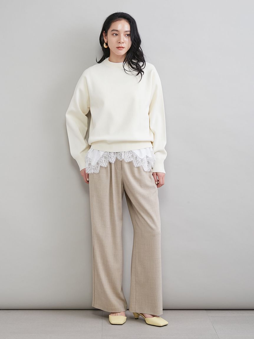 Mila Owen「レースヘムレイヤードニット」|ニット・セーター|