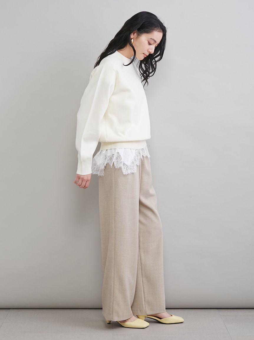 Mila Owen「レースヘムレイヤードニット」|ニット・セーター|