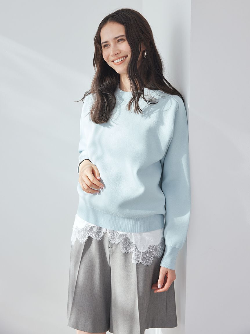 Mila Owen「レースヘムレイヤードニット」|ニット・セーター|