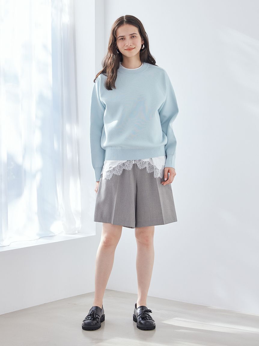 Mila Owen「レースヘムレイヤードニット」|ニット・セーター|