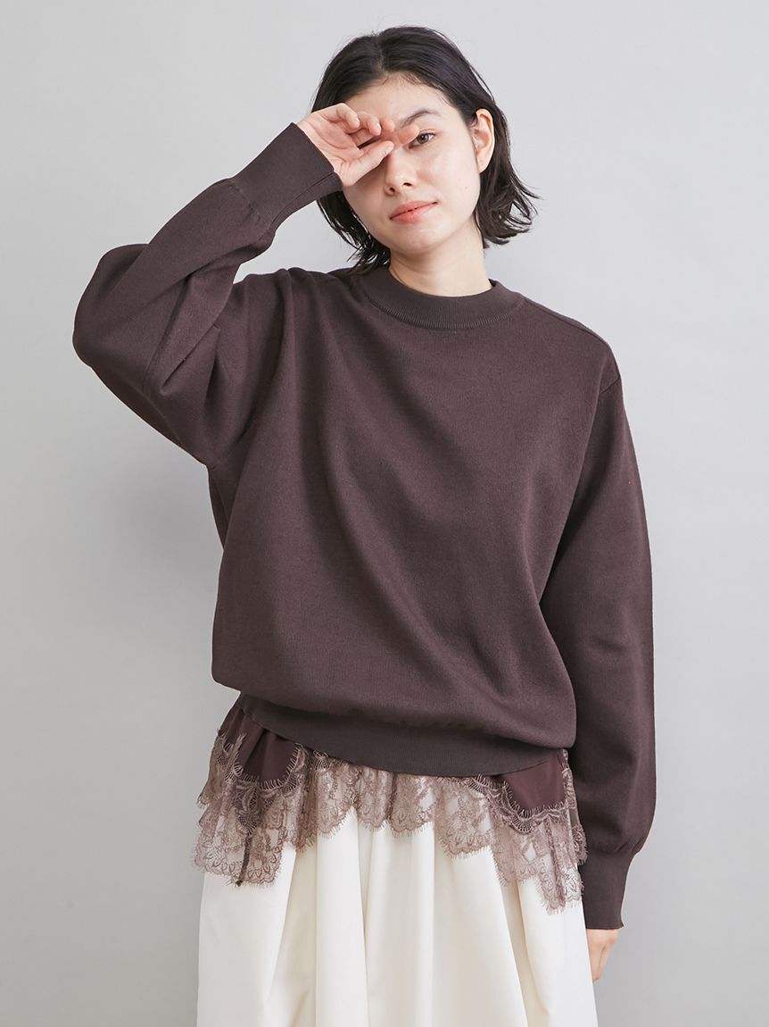 Mila Owen「レースヘムレイヤードニット」|ニット・セーター|