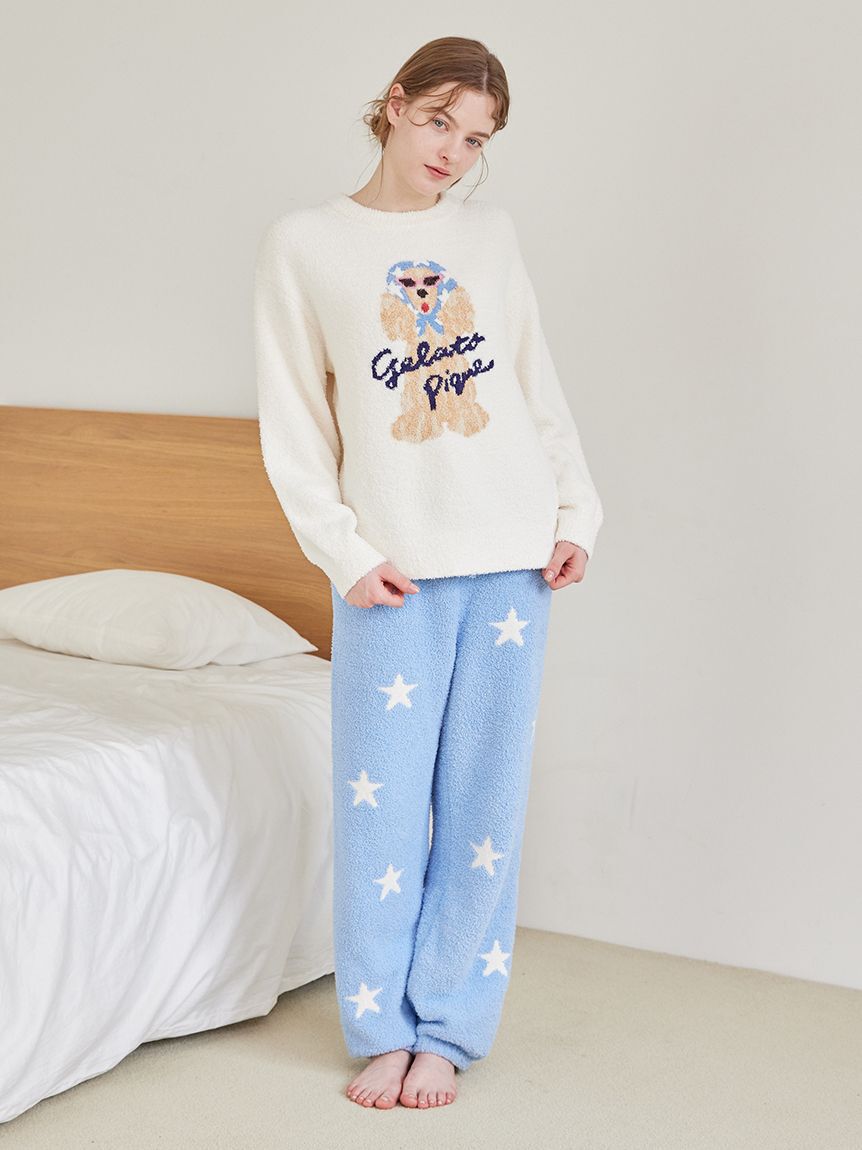 gelato pique「スカーフDOG ジャガードプルオーバー」|ルームウェア|