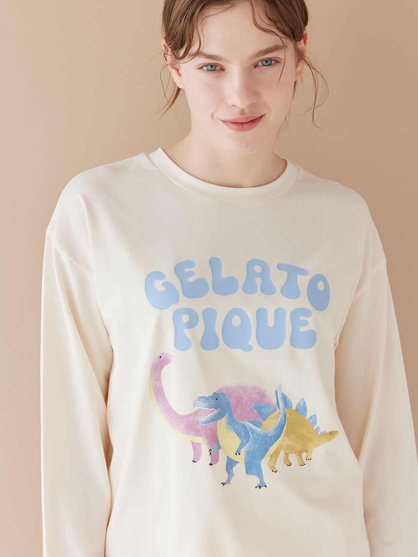 gelato pique「ダイナソーワンポイントロンT」|ルームウェア|