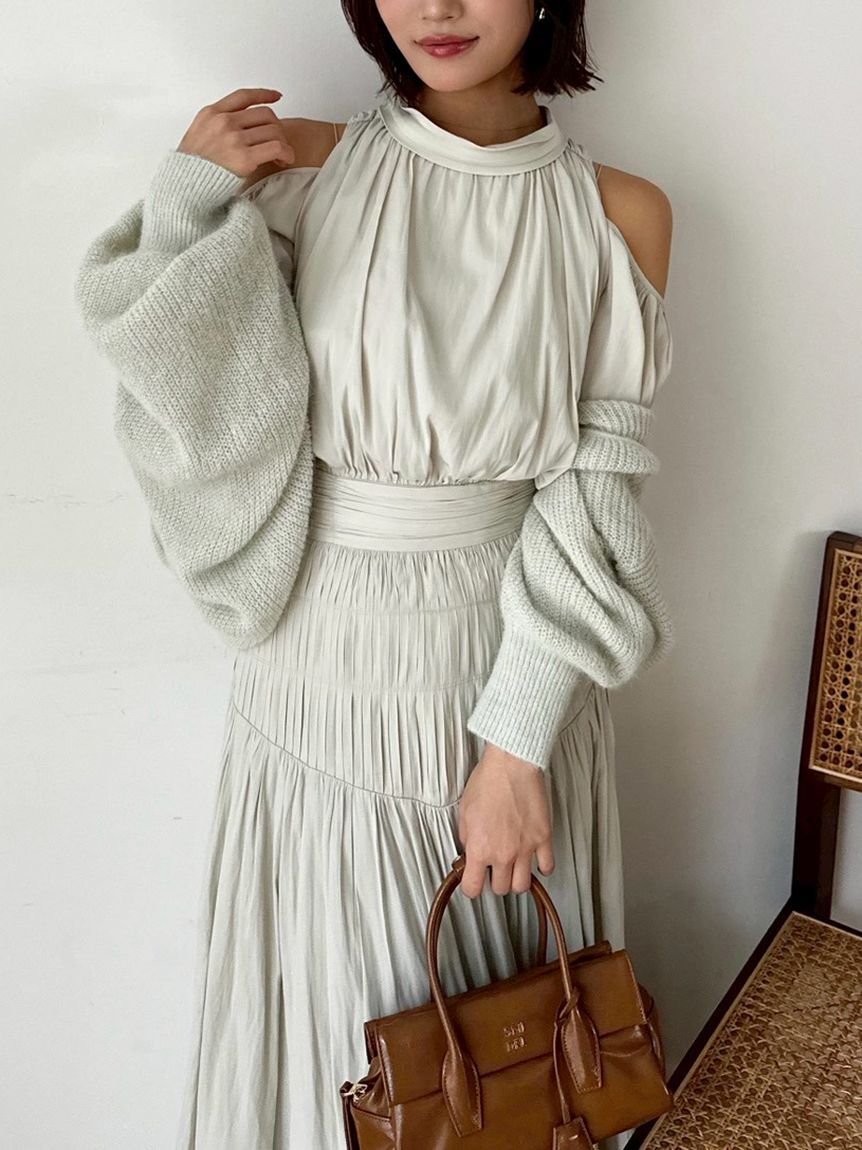 SNIDEL「コールドショルダーロングワンピース」|ワンピース|