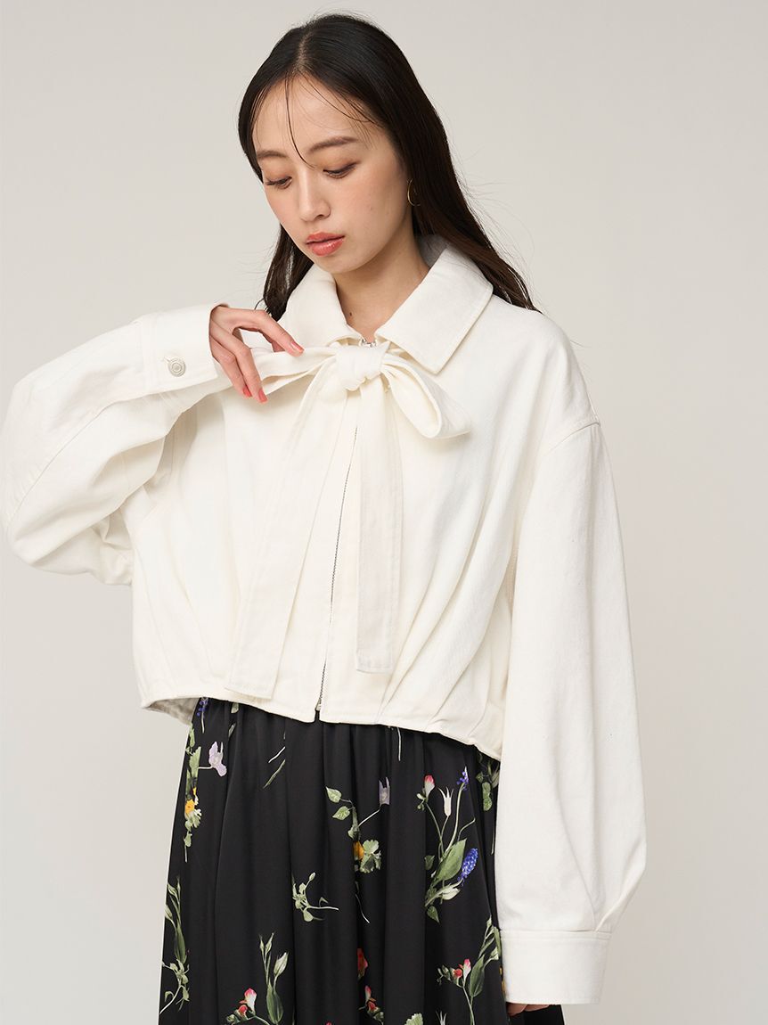 SNIDEL「バリエタックバルーンブルゾン」|ブルゾン・スタジャン|WHT