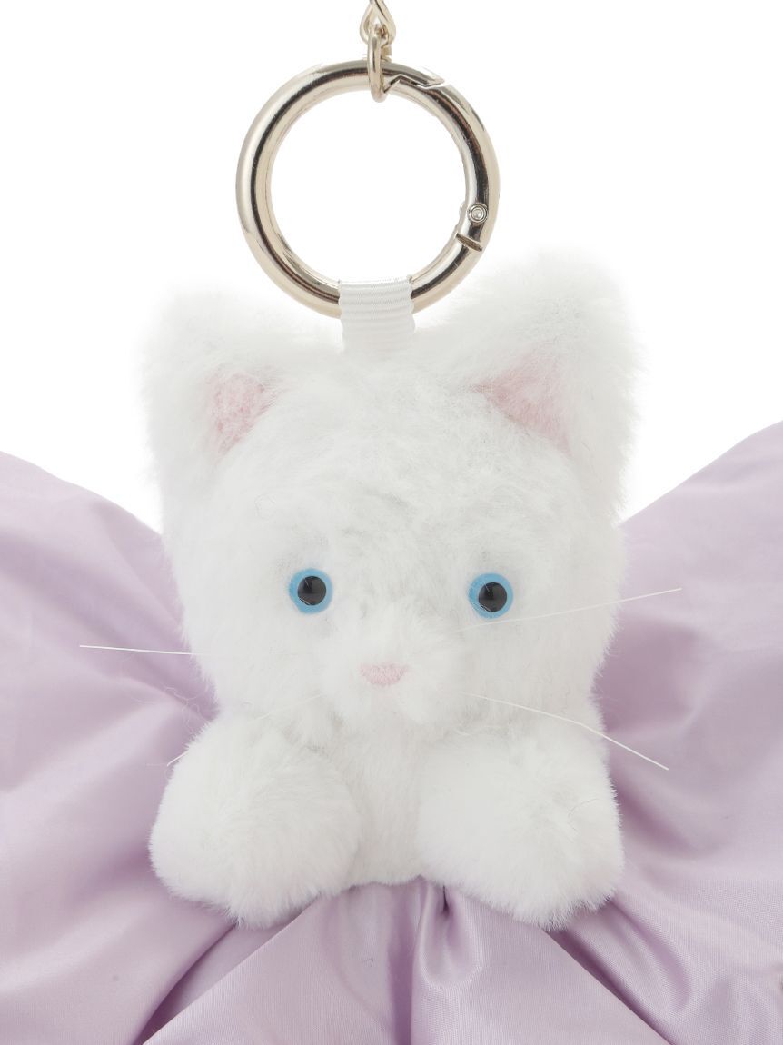 SNIDEL「リボンシュシュキャットチャーム」|キーケース|