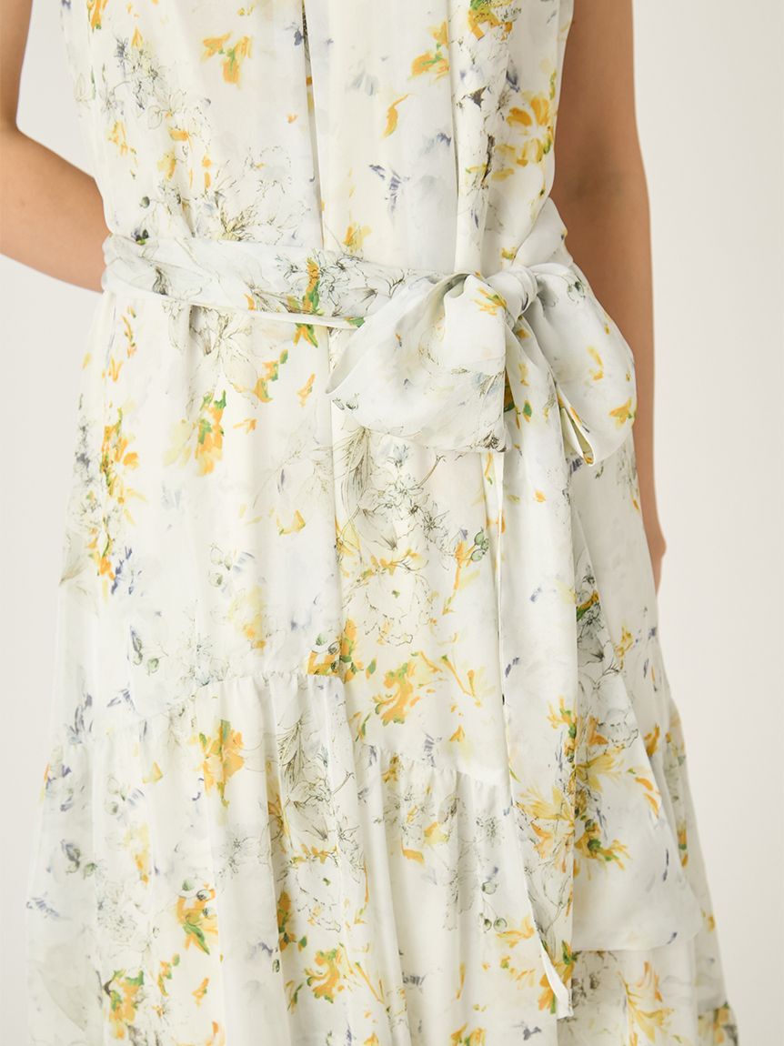 FRAY I.D「ホルターネックシアープリントワンピース」|ワンピース|