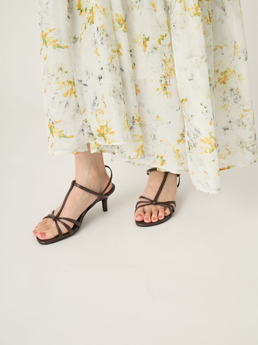 FRAY I.D「ホルターネックシアープリントワンピース」|ワンピース|