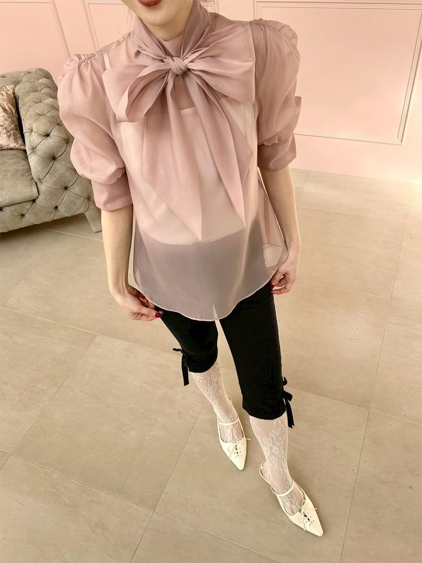 LILY BROWN「オーガンザボウタイブラウス」|シャツ・ブラウス|PNK