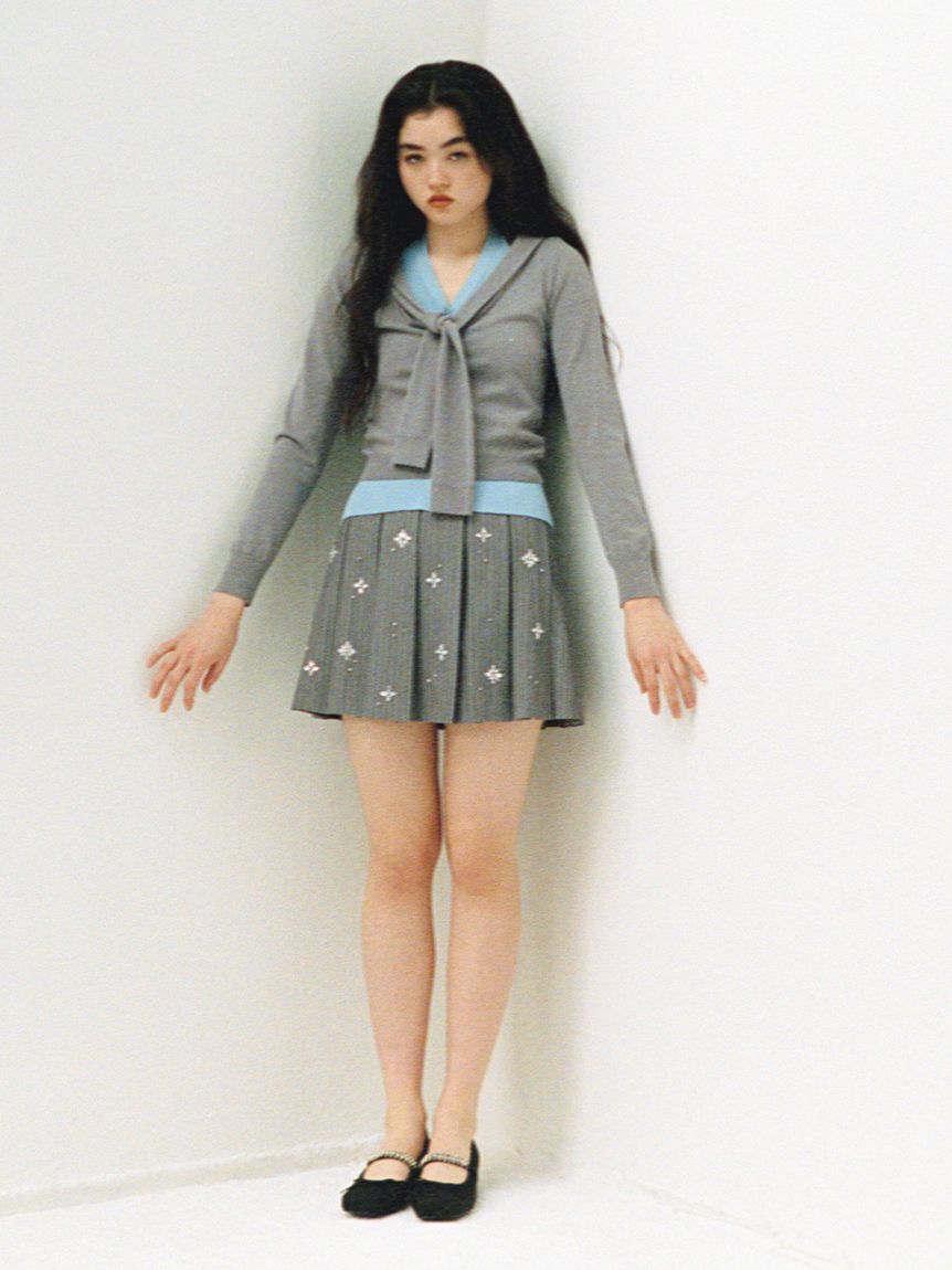 LILY BROWN「[L.B CANDY STOCK]フラワービジュープリーツスカショーパン」|スカート|