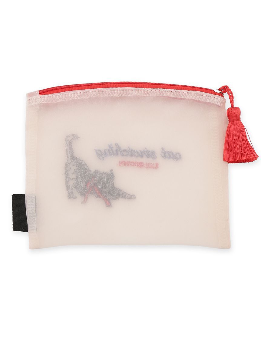 LILY BROWN「CAT刺繍シアーポーチ」|ポーチ|