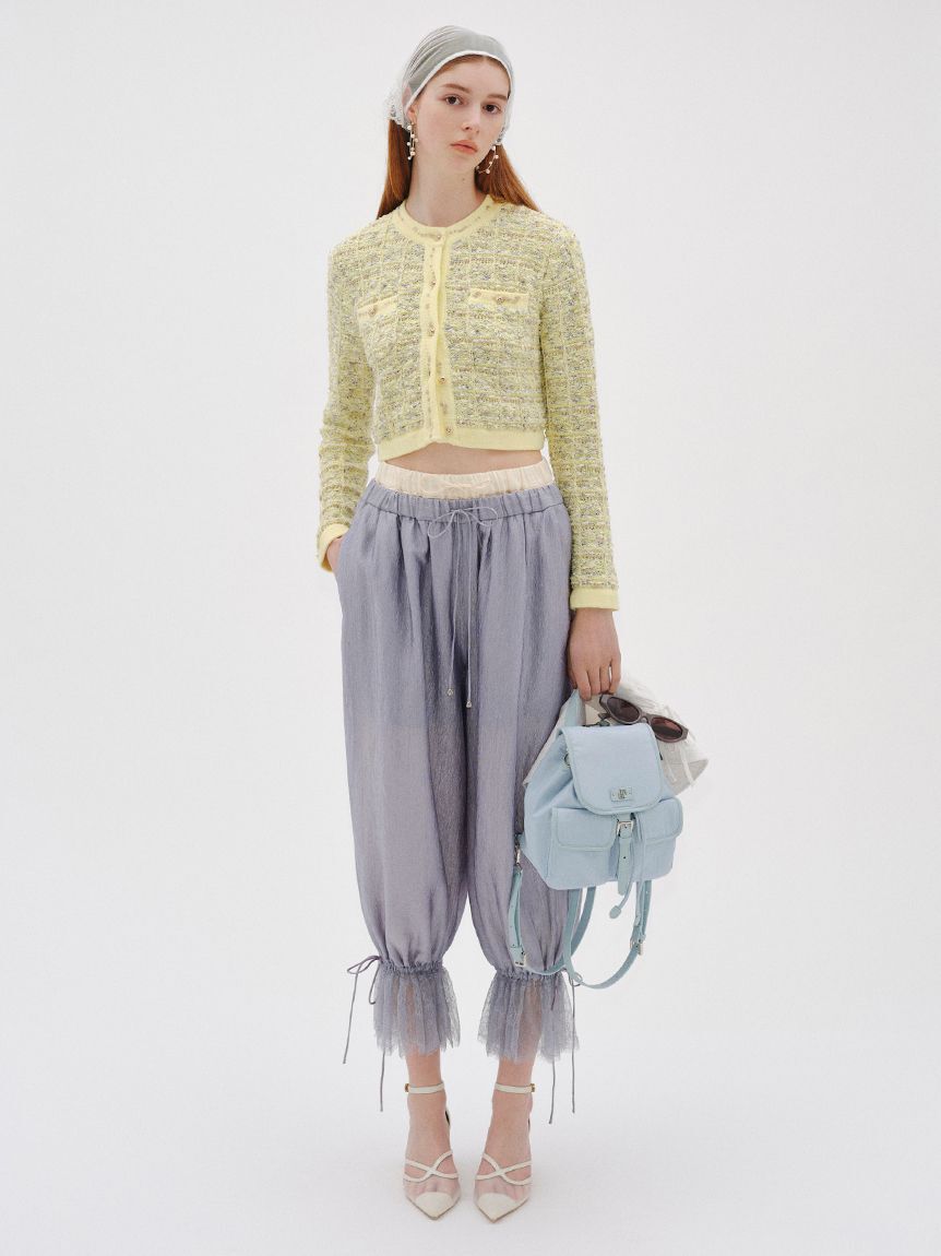 LILY BROWN「ツイードニットカーディガン」|カーディガン|