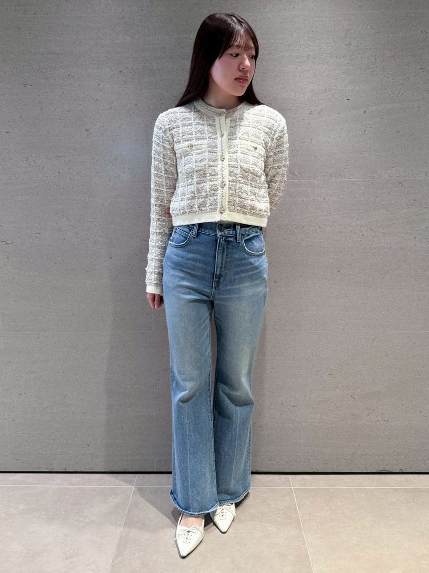 LILY BROWN「ツイードニットカーディガン」|カーディガン|